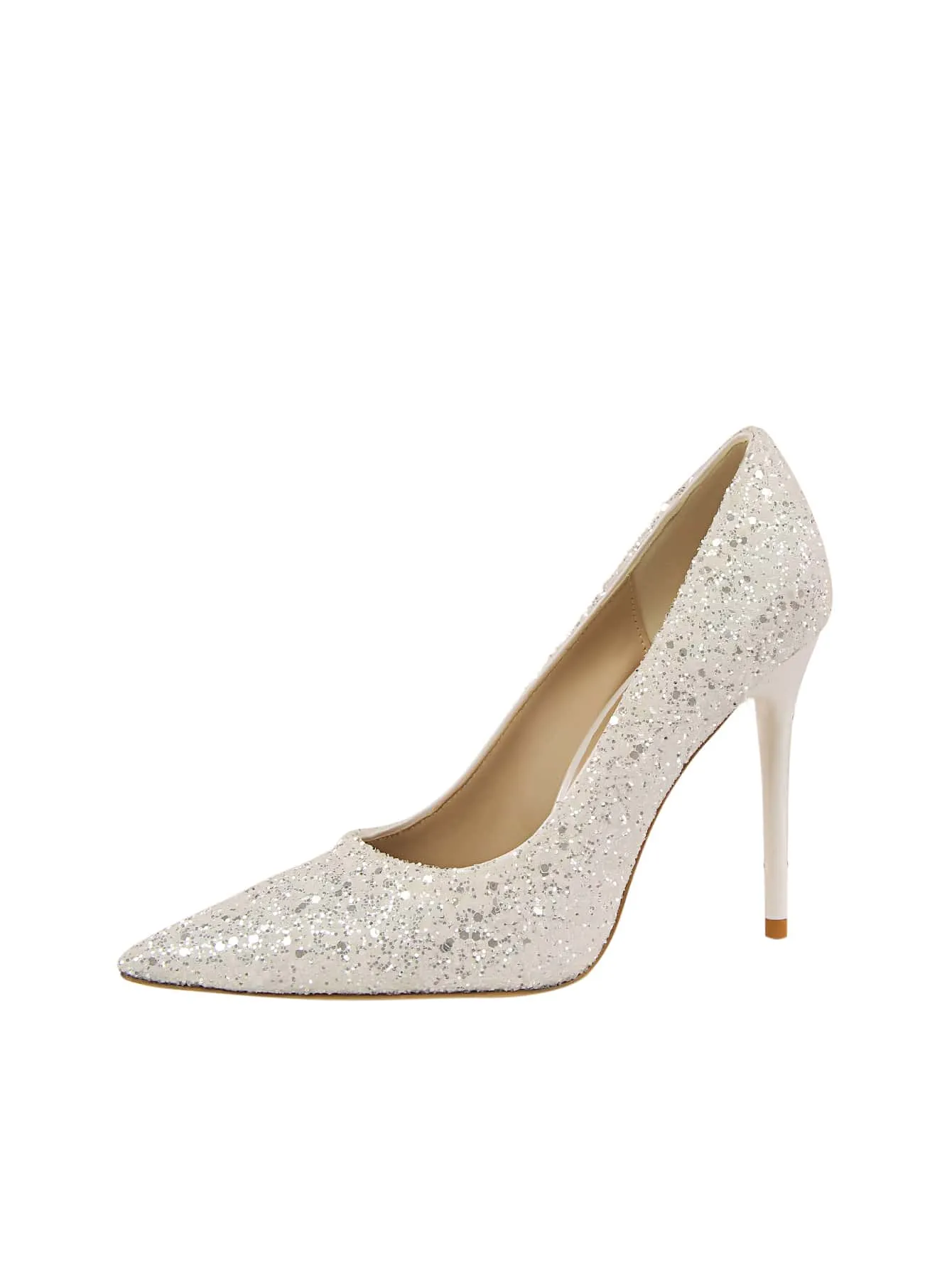 Glitter Decor Stiletto Court Pumps