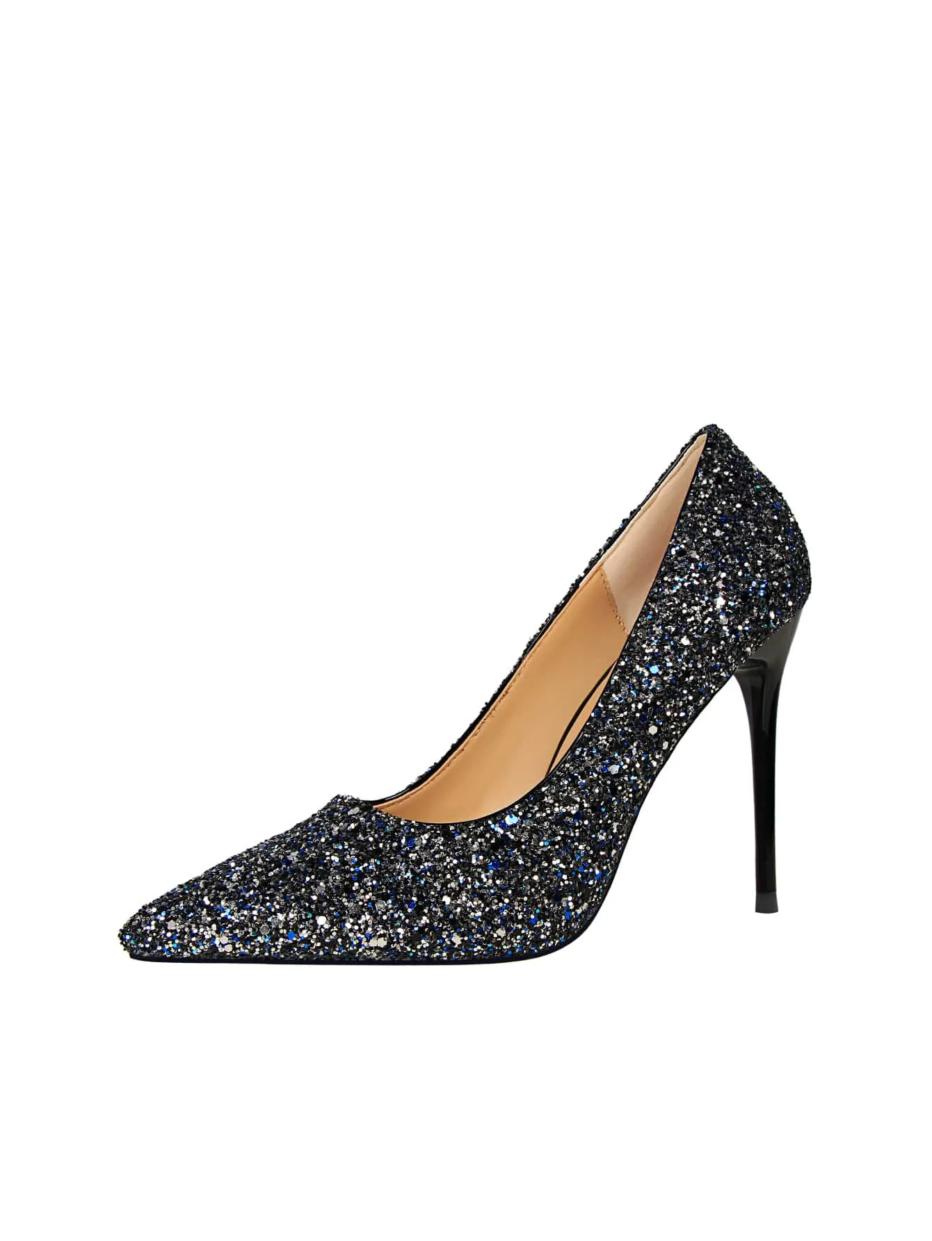 Glitter Decor Stiletto Court Pumps