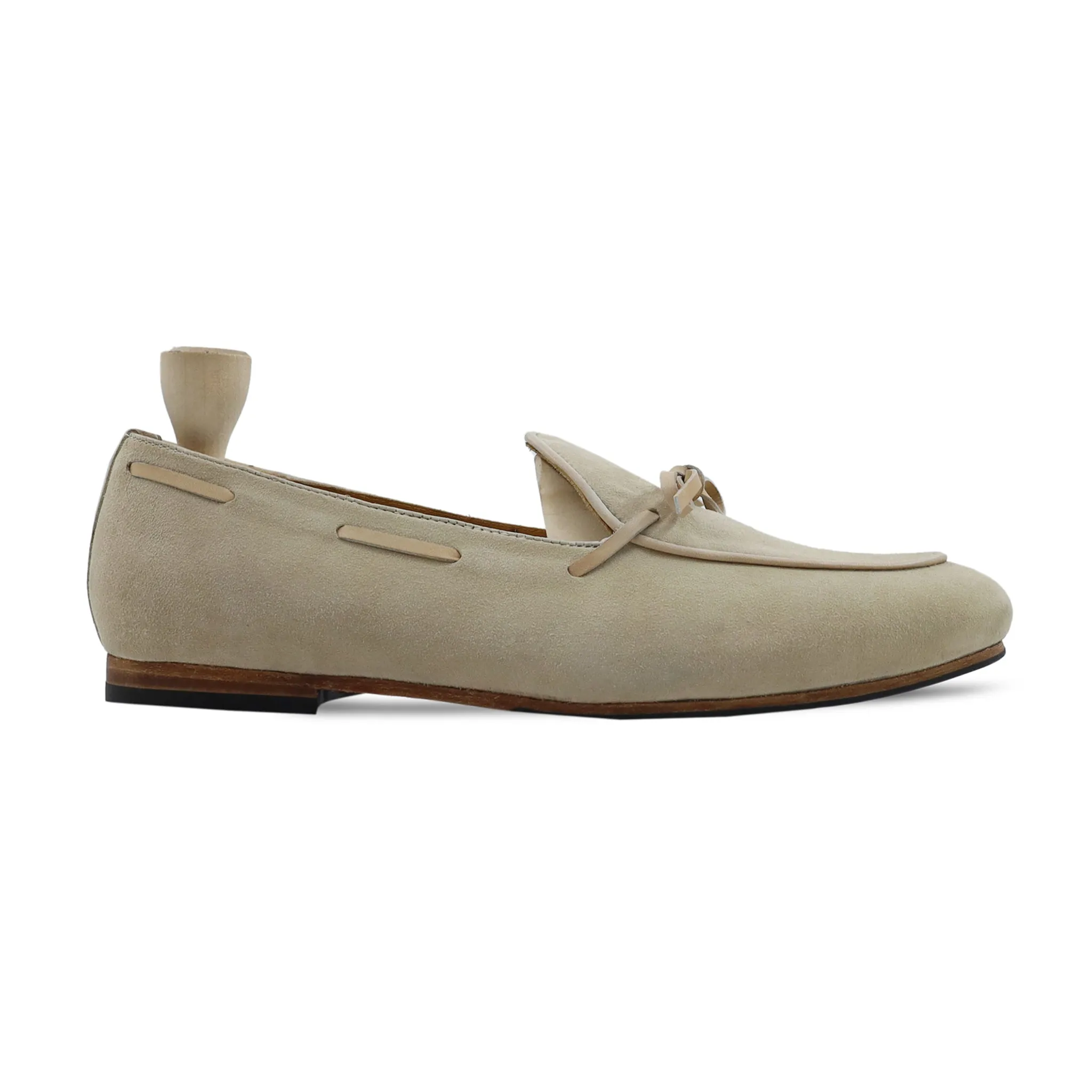 Halmstad - Men's Neutral Kid Suede Loafer