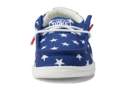 Hey Dude Wally Patriotic Slip-On Casual Shoes (Little Kid/Big Kid) American Flag 5 Big Kid M