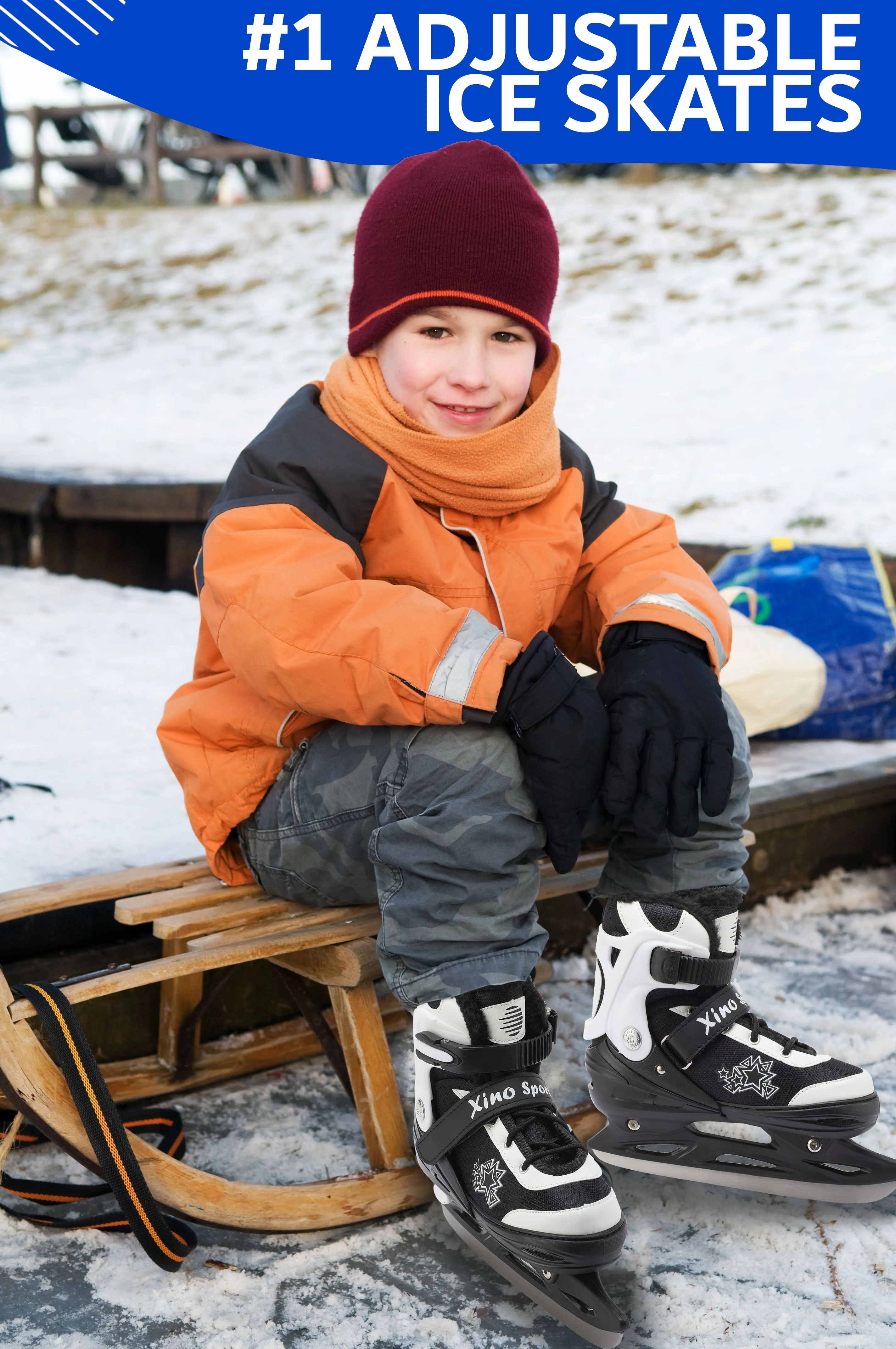 Ice Skates for Boys and Girls | Adjustable | Reinforced