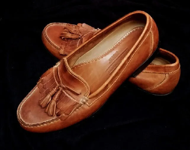 Johnston & Murphy-Brown Tasseled Casual Loafer Shoes- size 11.5D