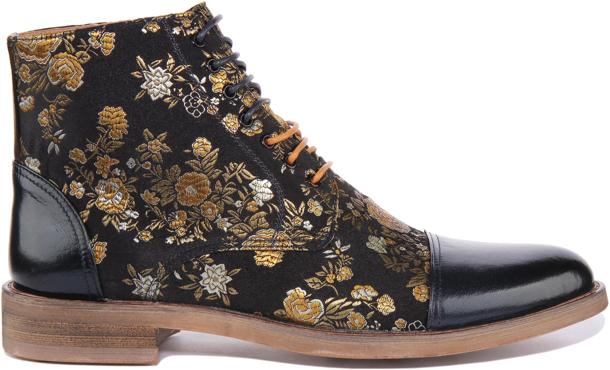 Justinreess England Adam Floral In Navy For Men