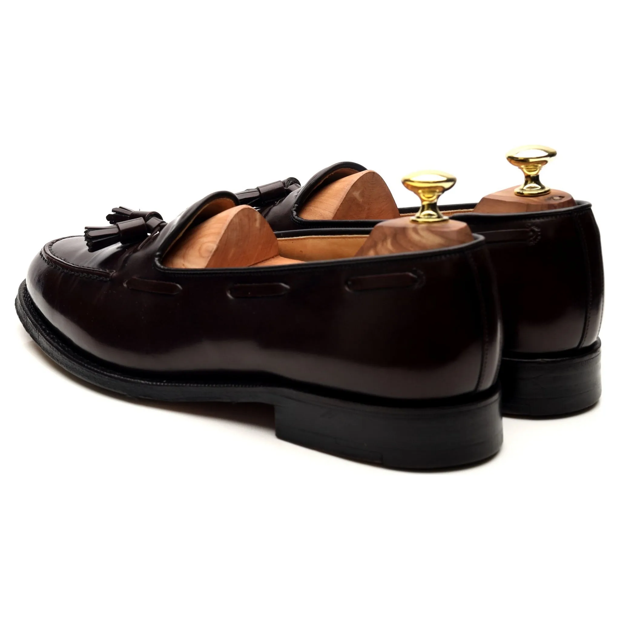 'Keats II' Burgundy Leather Tassel Loafers UK 8 F