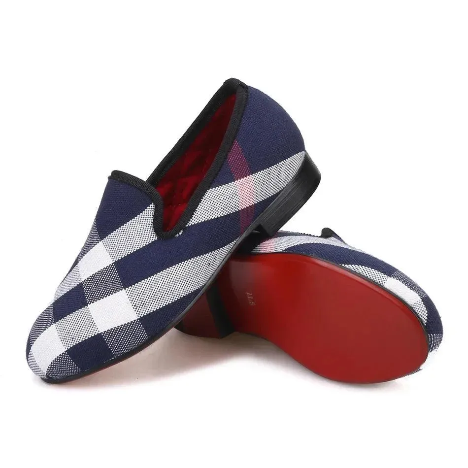 Kids Loafers Cherry Comfort: Matching Parent-Child Loafers - Red Cotton Insoles