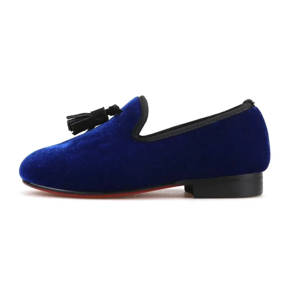 Kids Loafers Royal Blue Children's Tassel Loafer Shoes