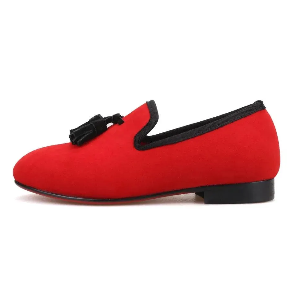 Kids Loafers Twinkle-Tassel: Parent-Child Velvet Loafers