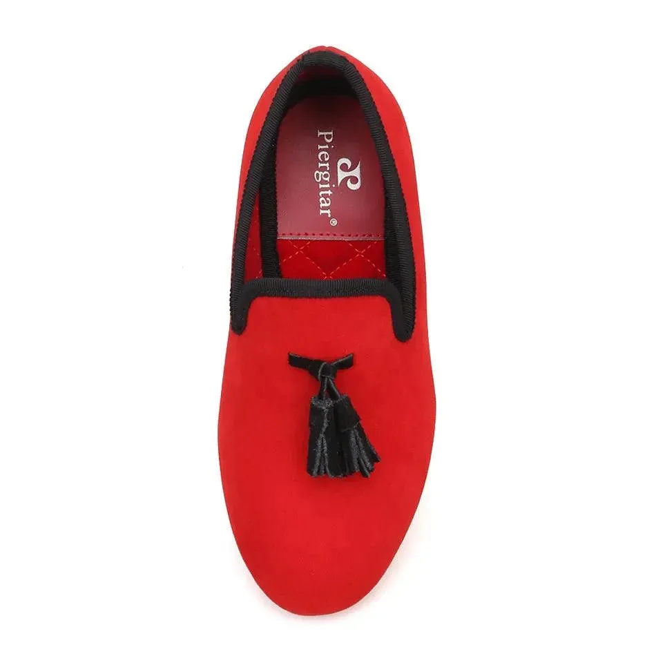 Kids Loafers Twinkle-Tassel: Parent-Child Velvet Loafers