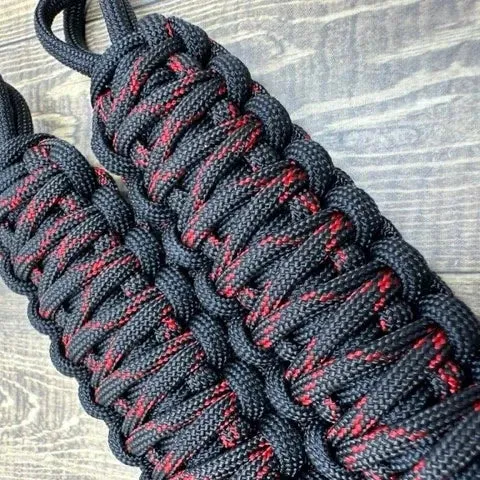 Krawlergrips Black Red X Paracord Grab Handle