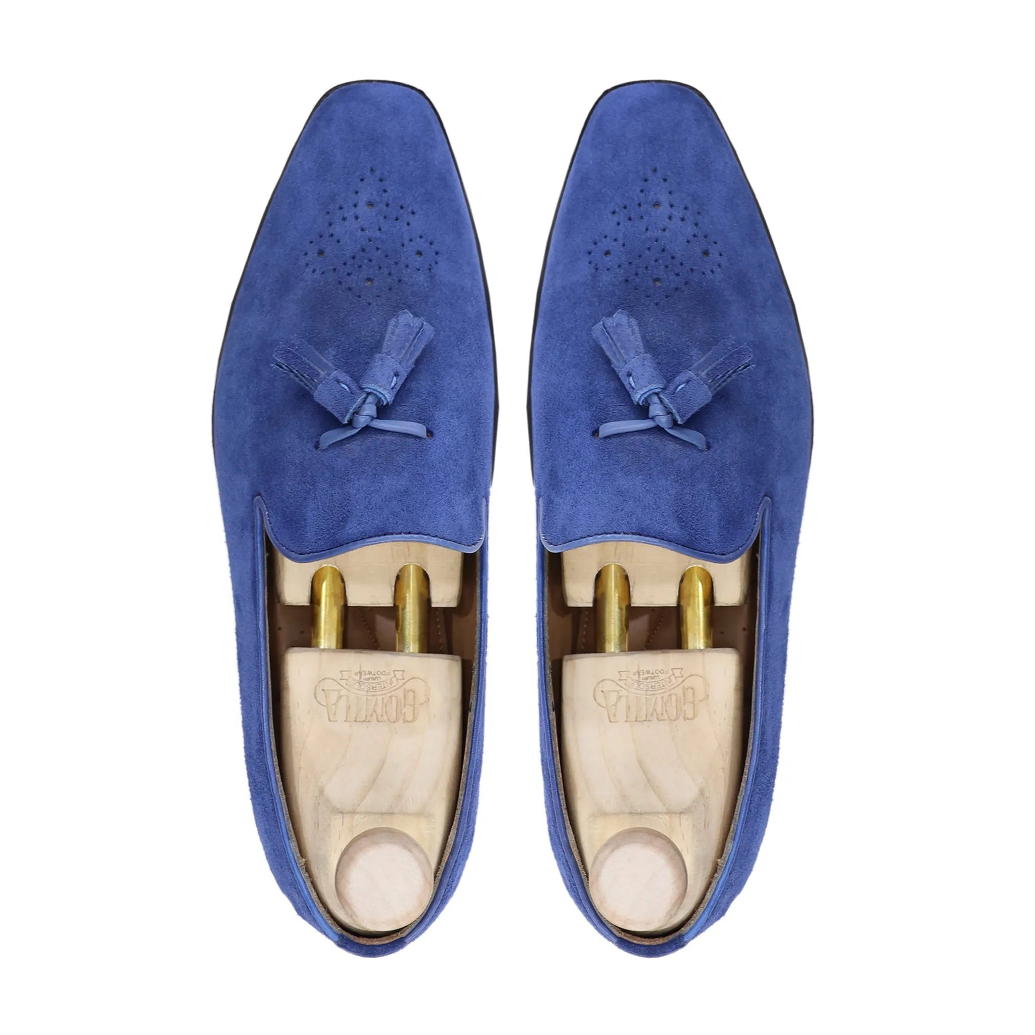 Lakely - Men's Light Blue Kid Suede Loafer