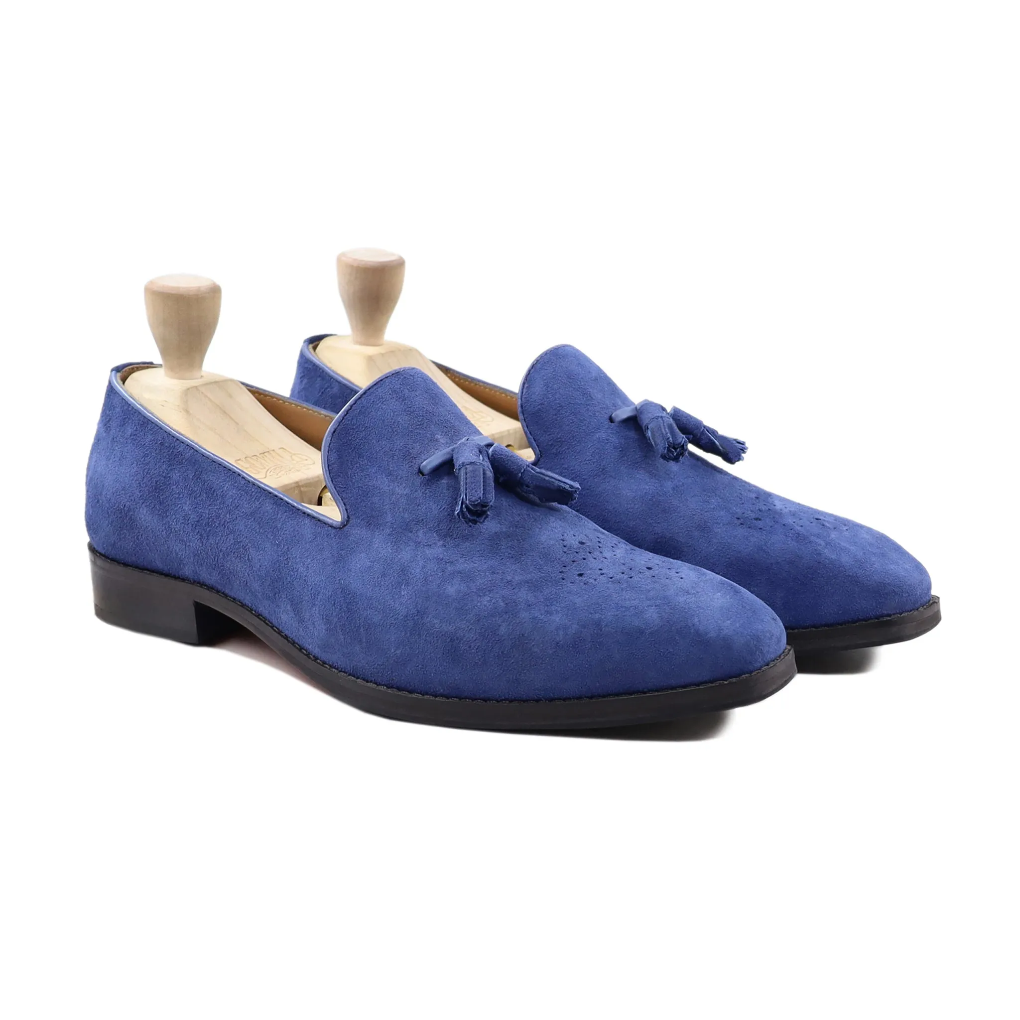 Lakely - Men's Light Blue Kid Suede Loafer