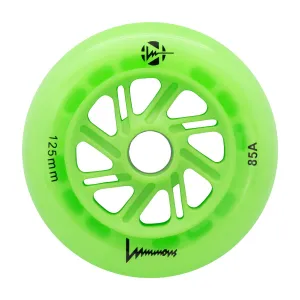 Luminous LED Inline Wheels 125mm/85a - Green Apple Glow - Sold by the Single Wheel