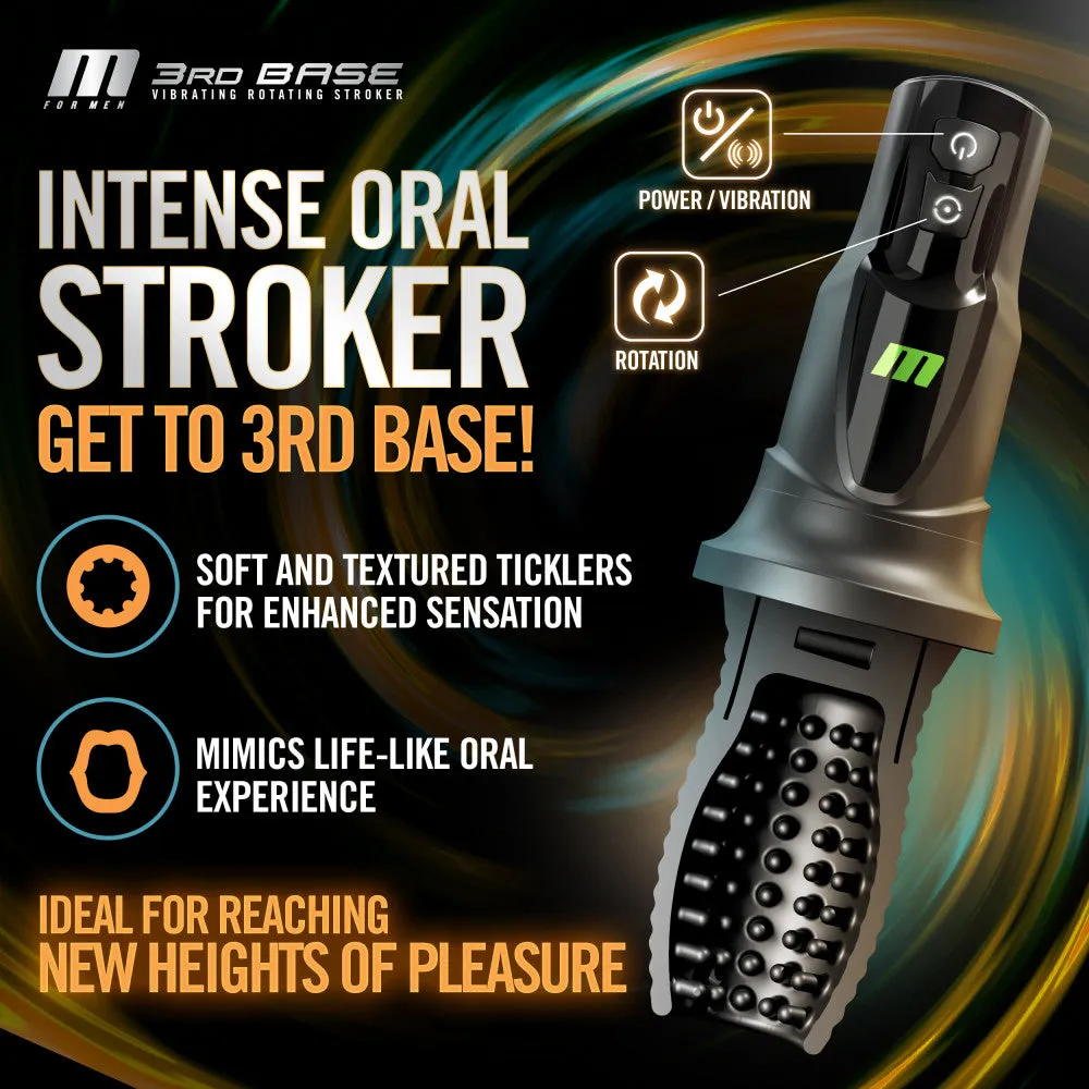 M For Men - 3rd Base -  Vibrating & Rotating Auto Stroker