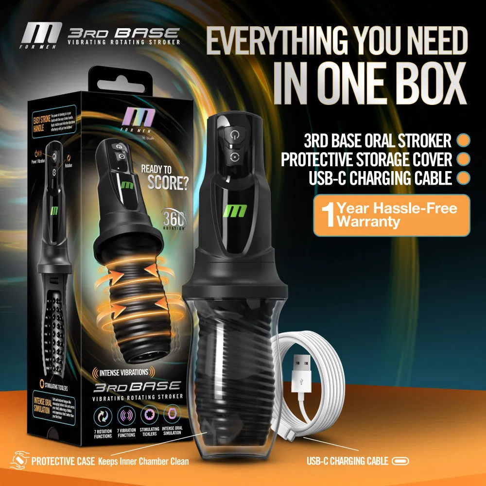 M For Men - 3rd Base -  Vibrating & Rotating Auto Stroker