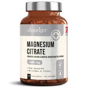 Magnesium Citrate 1480mg Providing 444mg Elemental Magnesium per Serving