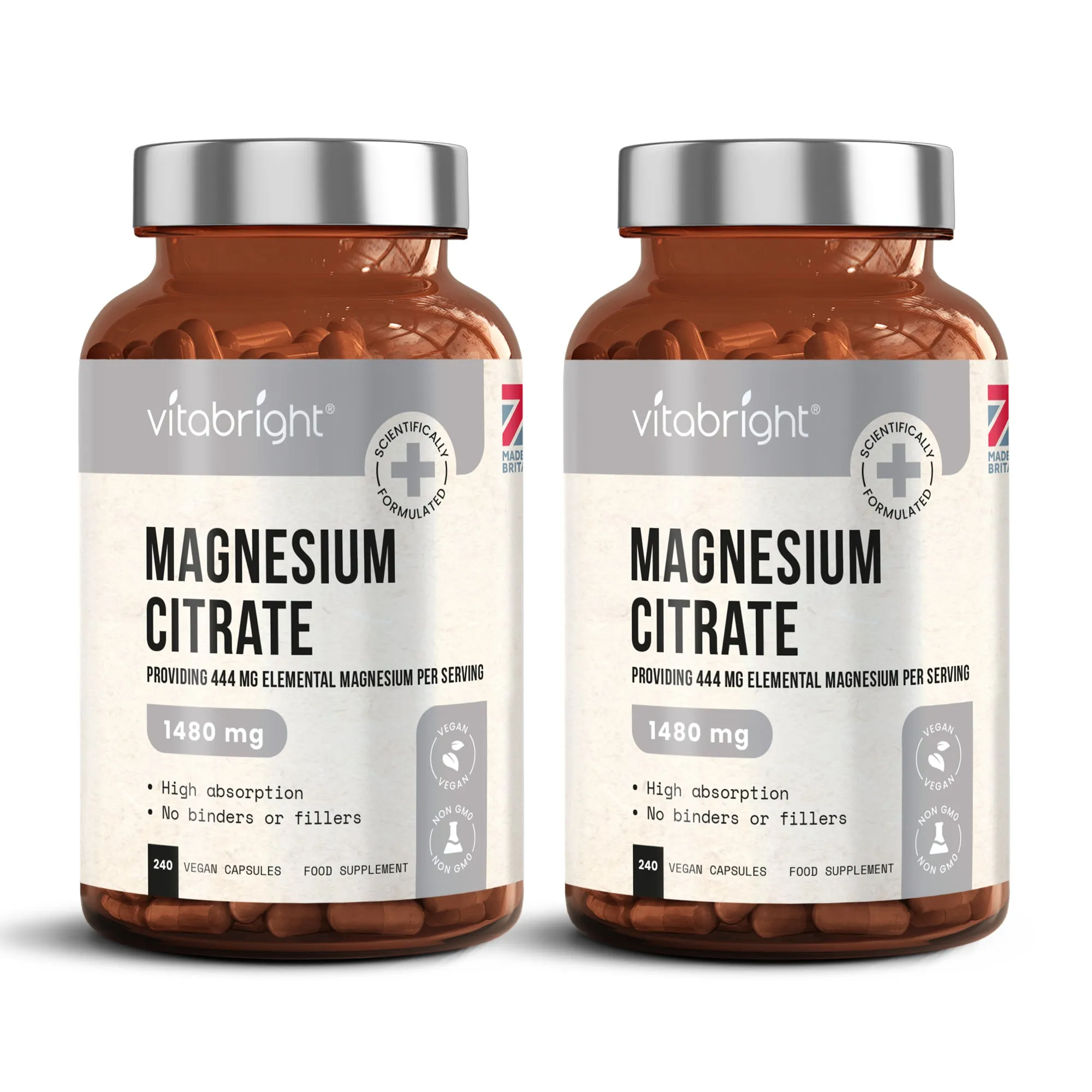 Magnesium Citrate 1480mg Providing 444mg Elemental Magnesium per Serving