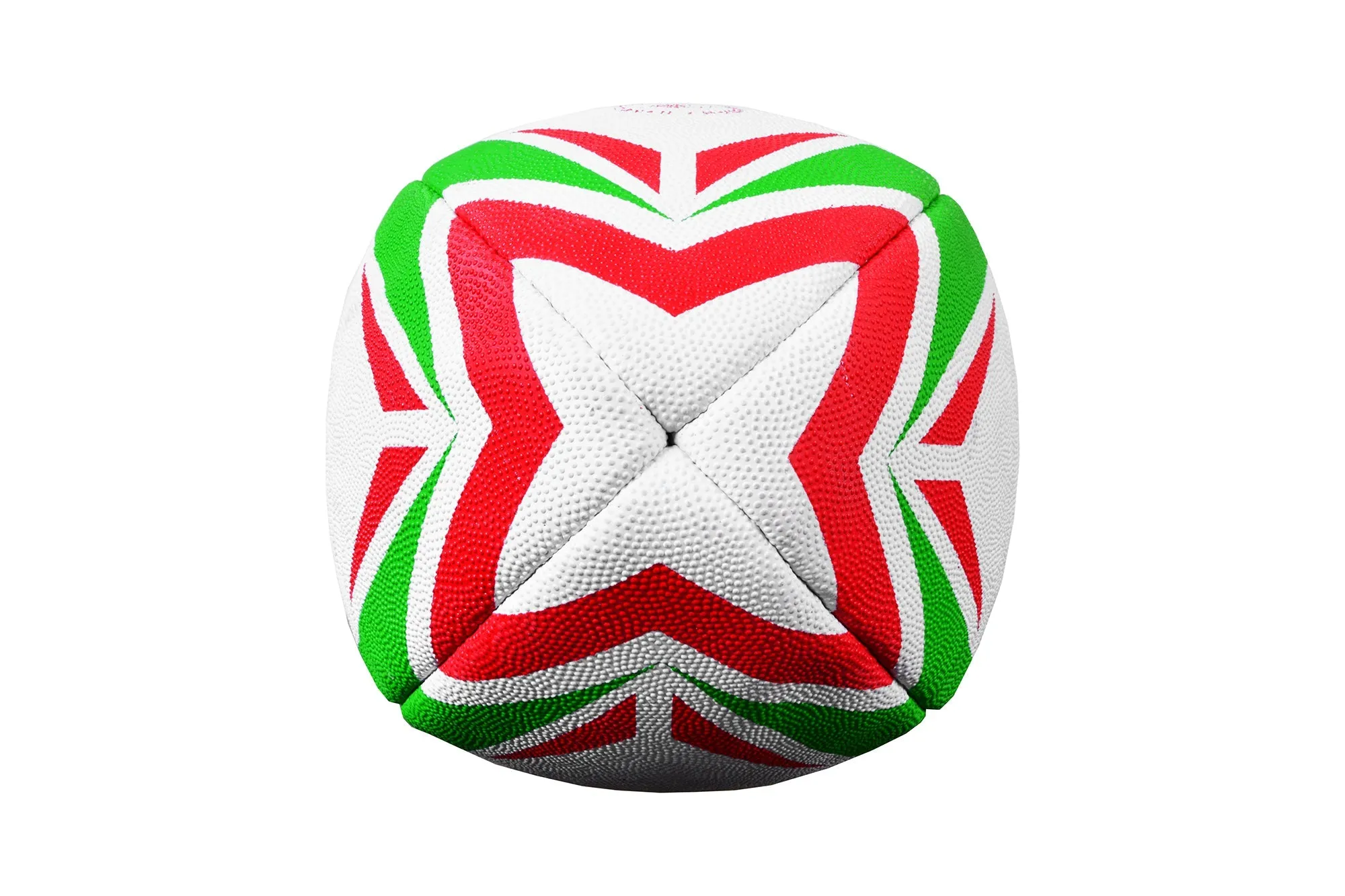 MAR-436E | Green & Red Rugby Training Ball - Size 3