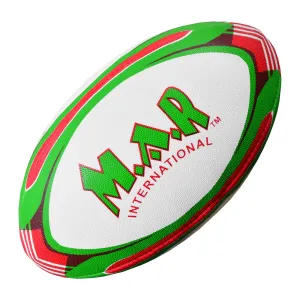 MAR-436J | Red & Green Rugby Training Ball - Size 4