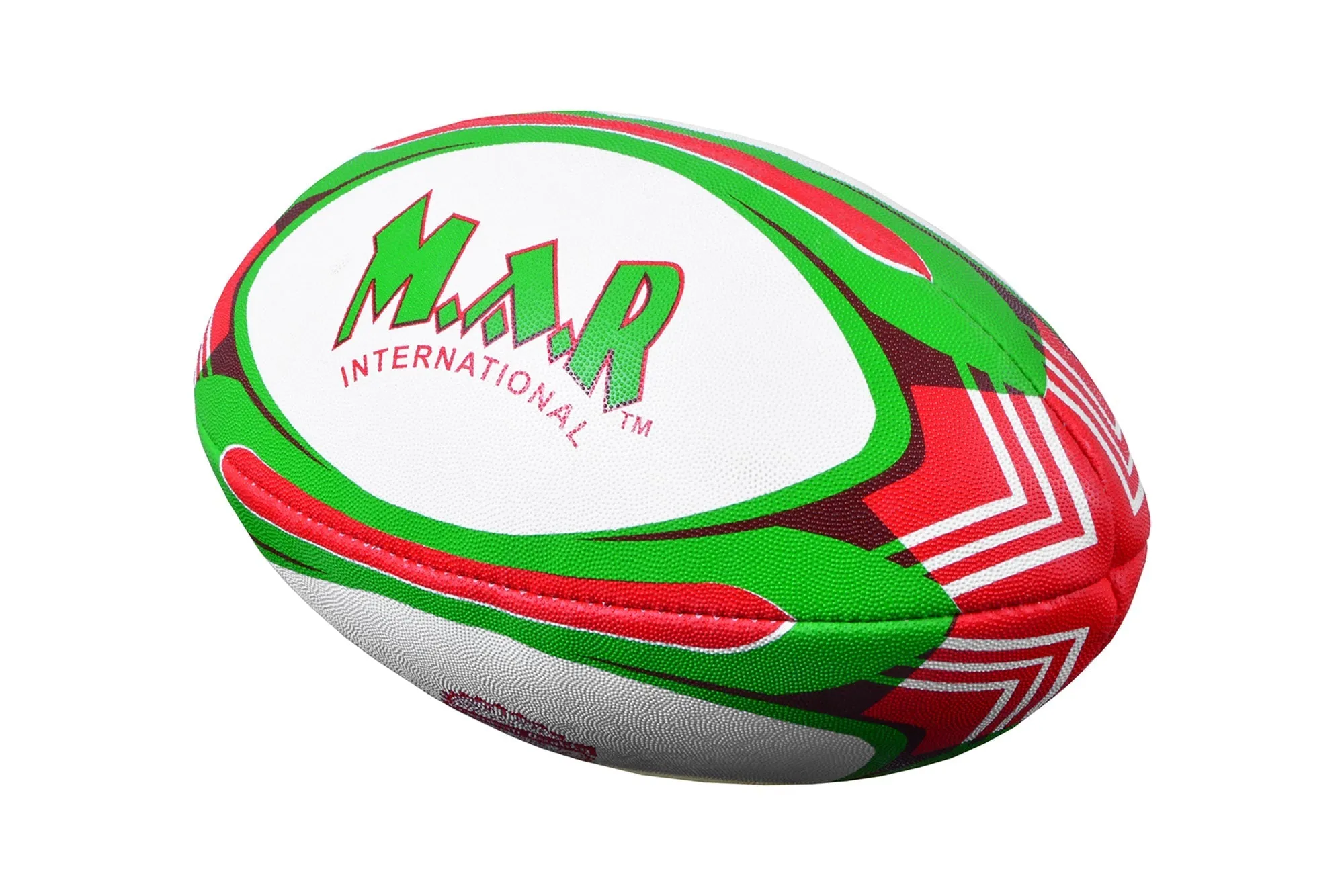 MAR-436J | Red & Green Rugby Training Ball - Size 4