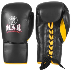 MAR-SP2 | Black Genuine Cowhide Leather Boxing Gloves