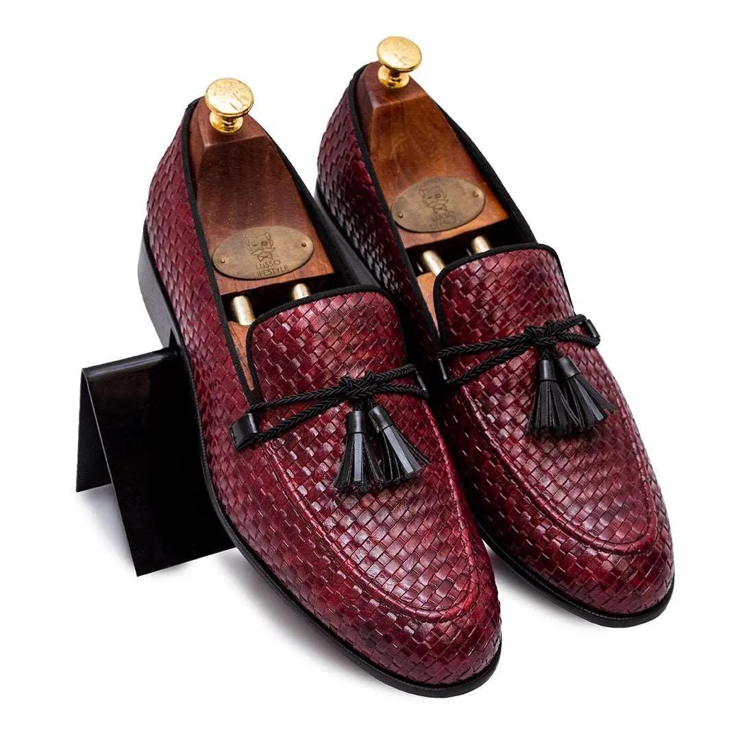 MARCUS CHERRY TASSEL SLIP-ON