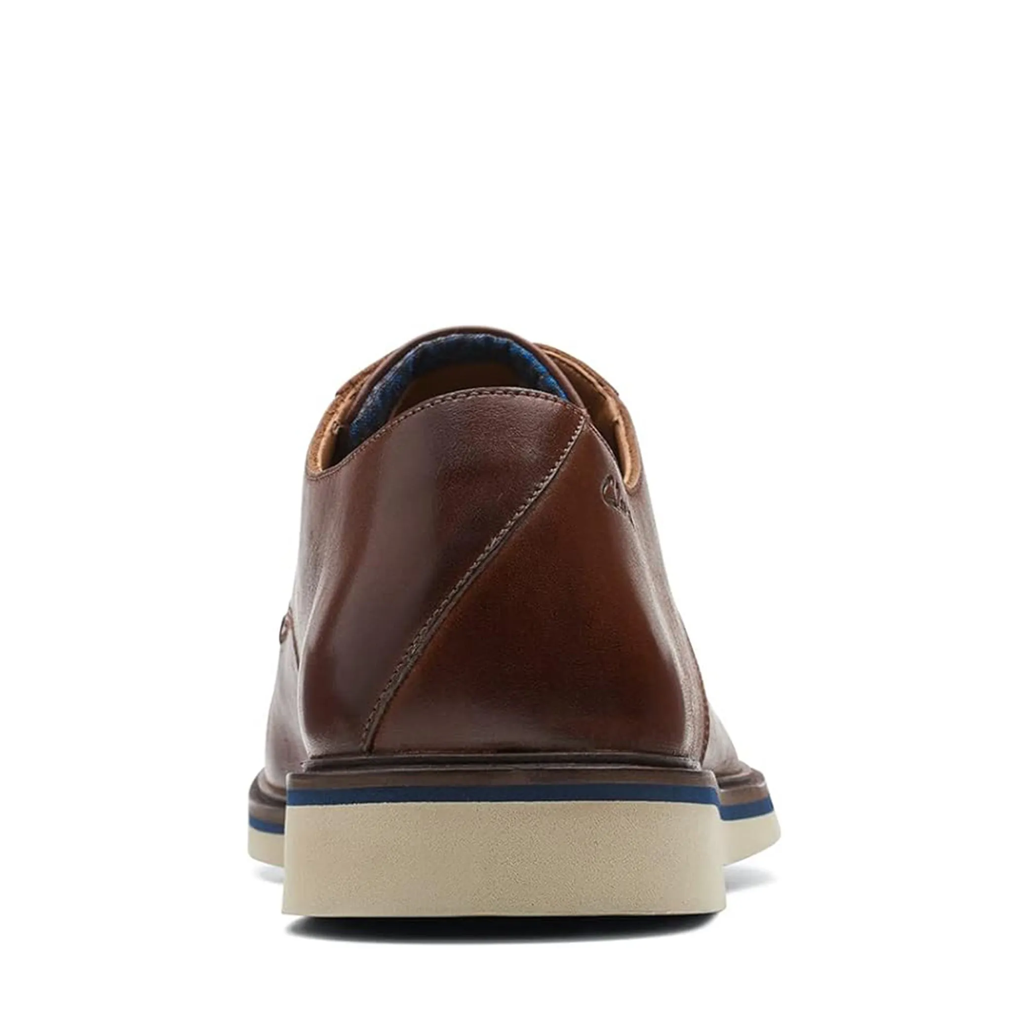 Men's Clarks Malwood Plain - Dark Tan Leather