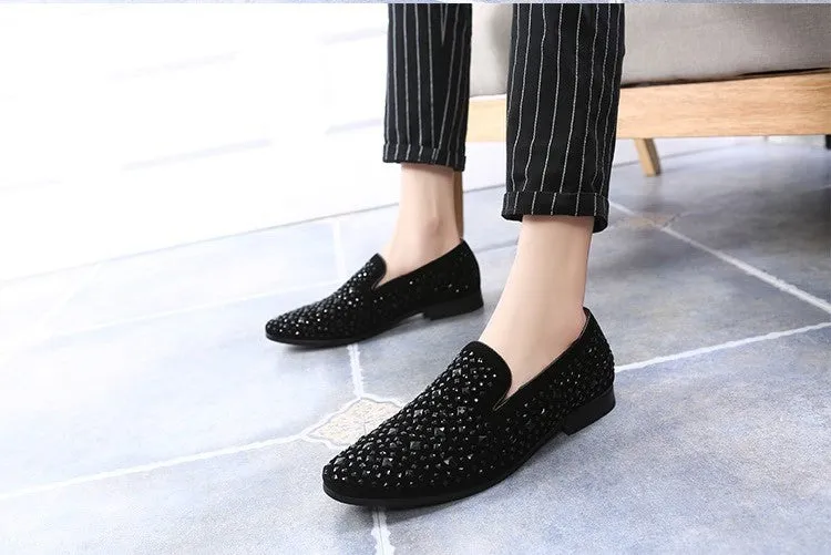 Men's Diamond Wingtip Loafers Causal Wedding Dress Shoes | A2362