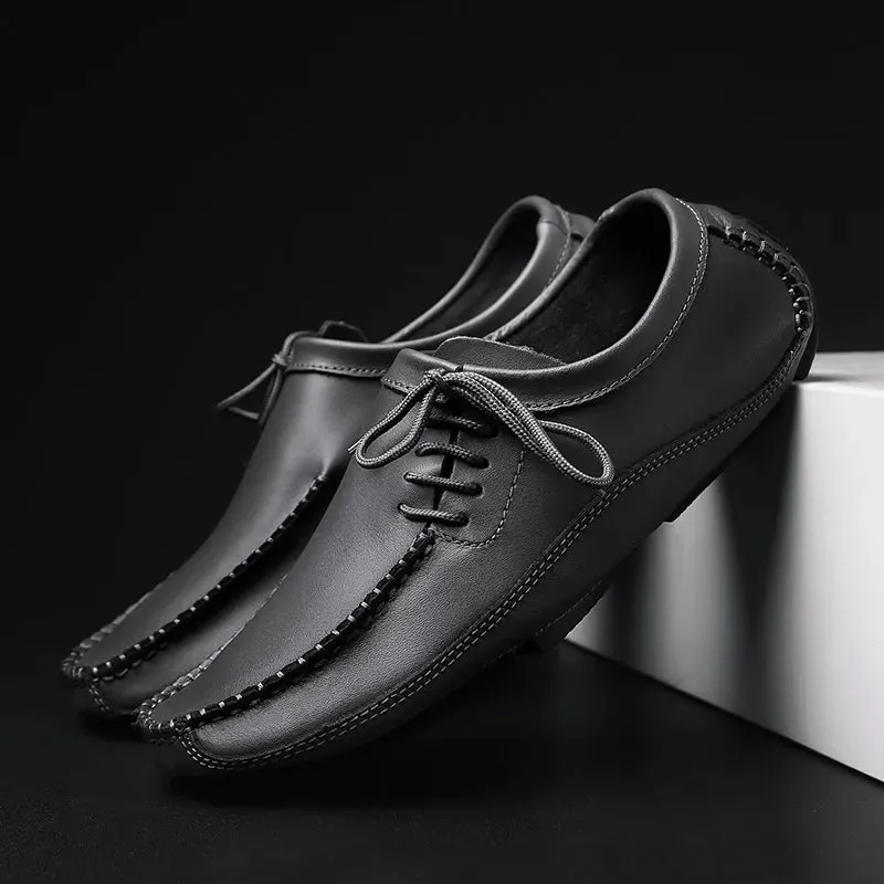 Men's Formal Shoes - Leather Loafers - Casual Boat - TSS338