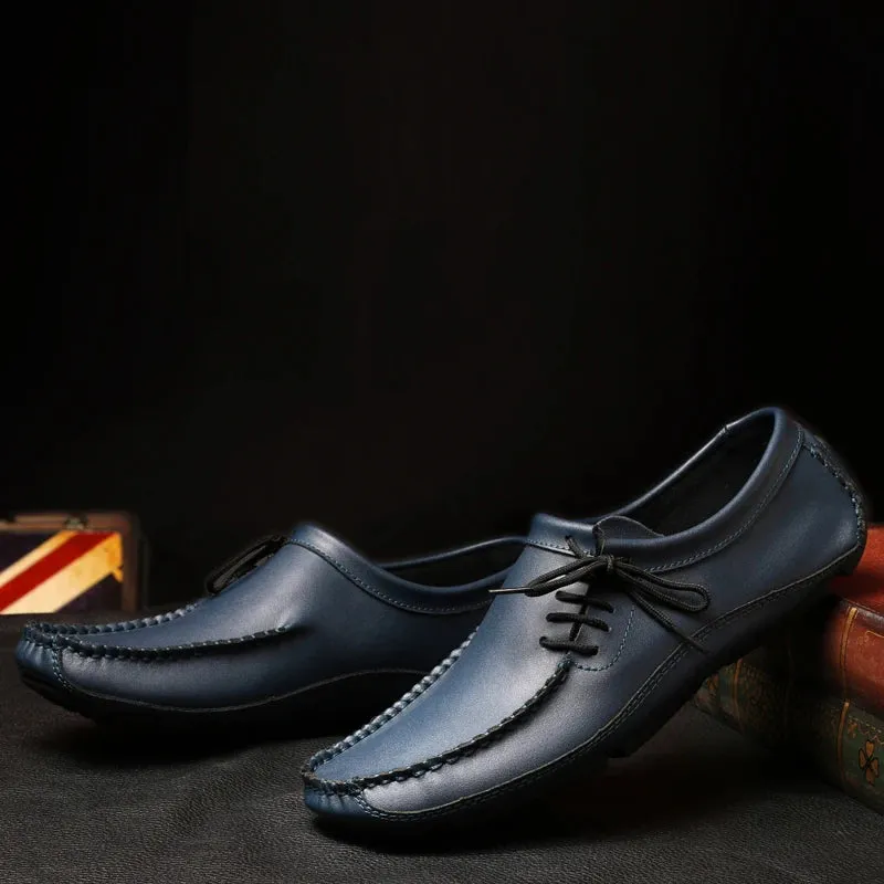 Men's Formal Shoes - Leather Loafers - Casual Boat - TSS338