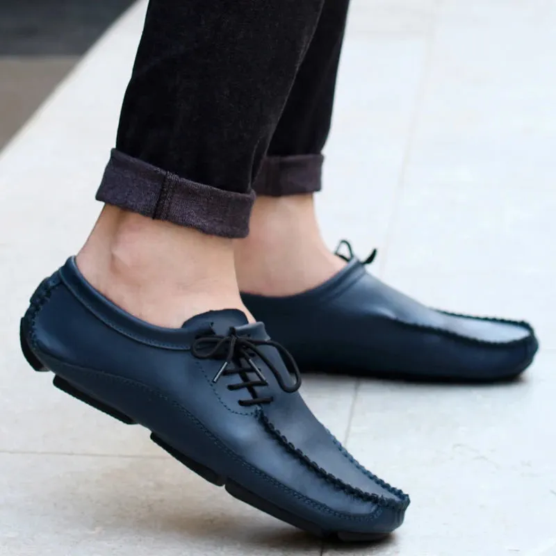 Men's Formal Shoes - Leather Loafers - Casual Boat - TSS338