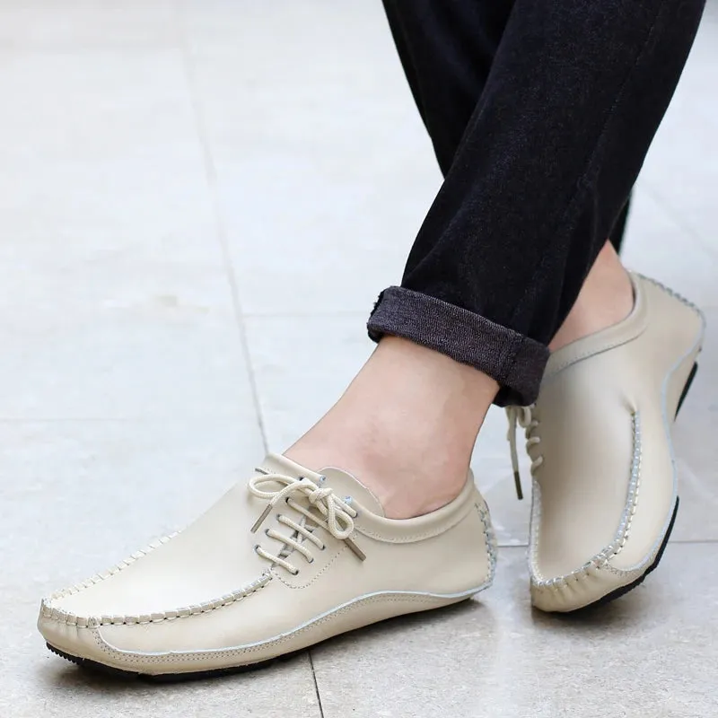 Men's Formal Shoes - Leather Loafers - Casual Boat - TSS338