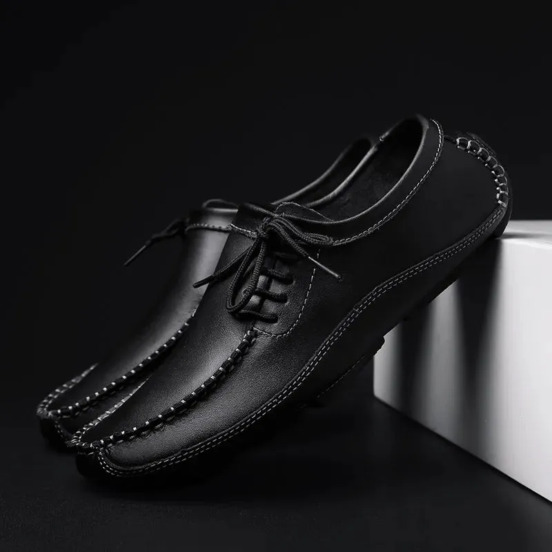 Men's Formal Shoes - Leather Loafers - Casual Boat - TSS338