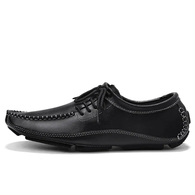 Men's Formal Shoes - Leather Loafers - Casual Boat - TSS338