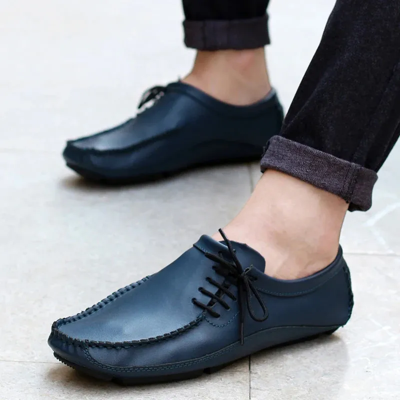 Men's Formal Shoes - Leather Loafers - Casual Boat - TSS338