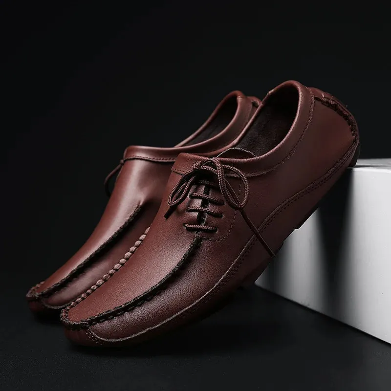 Men's Formal Shoes - Leather Loafers - Casual Boat - TSS338