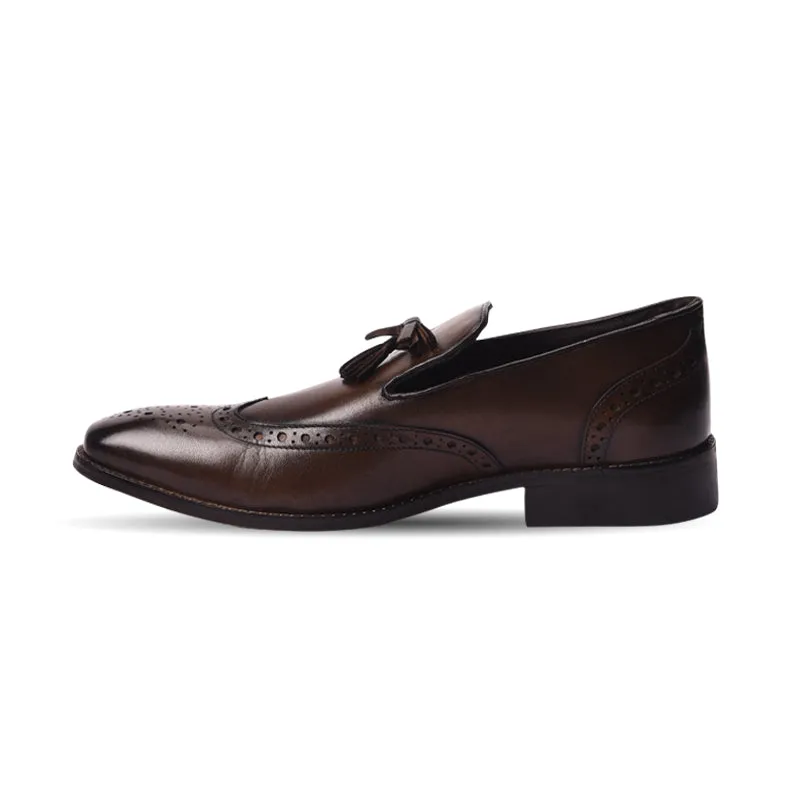 Men's leather slip-on formal loafers