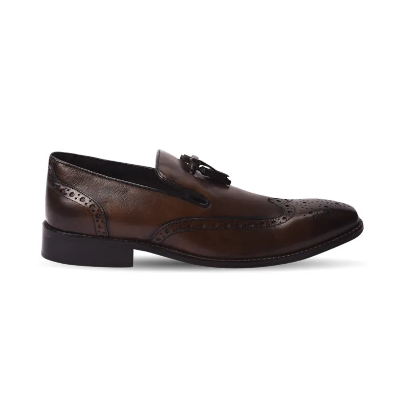 Men's leather slip-on formal loafers