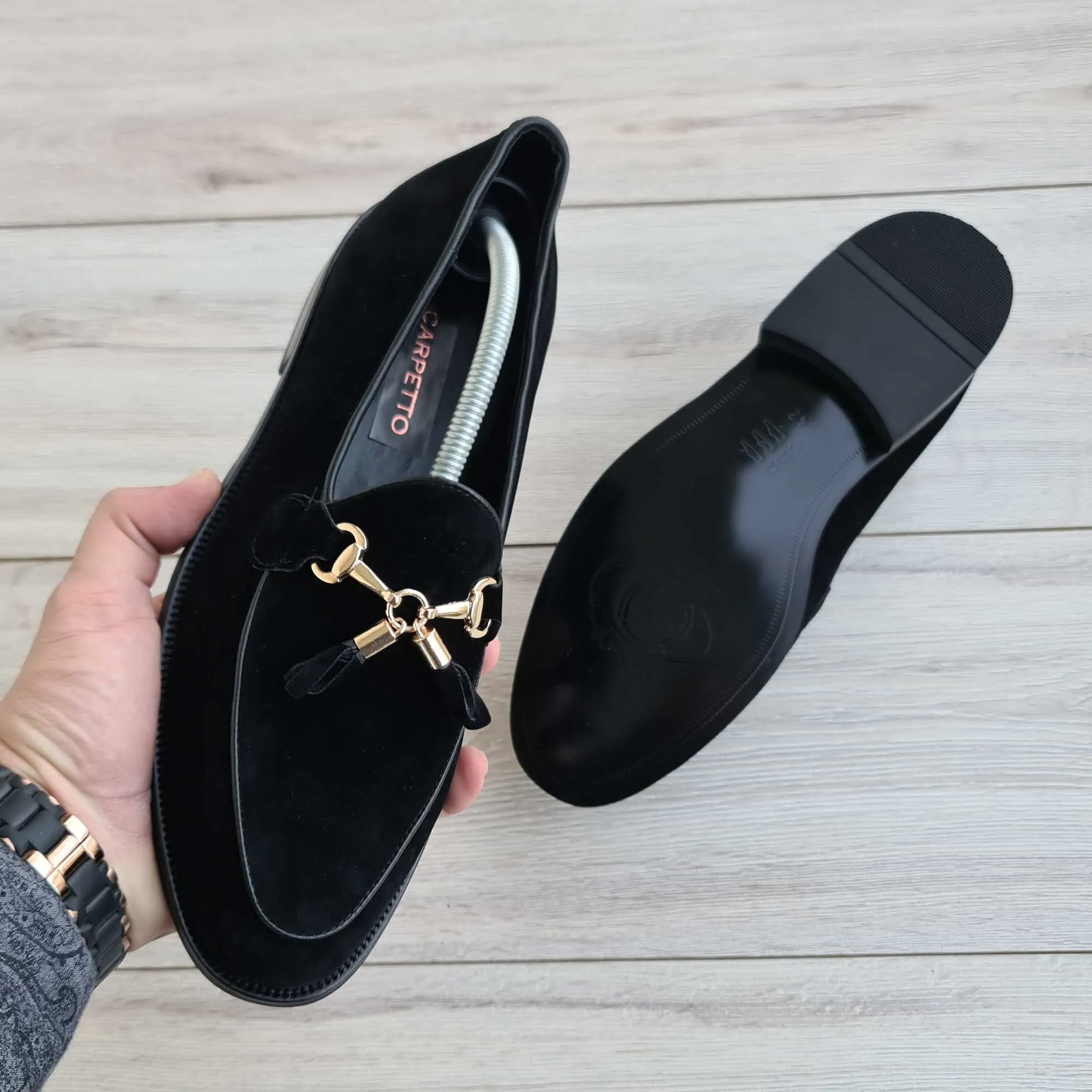 Men's Suede Leather Tassel Loafers