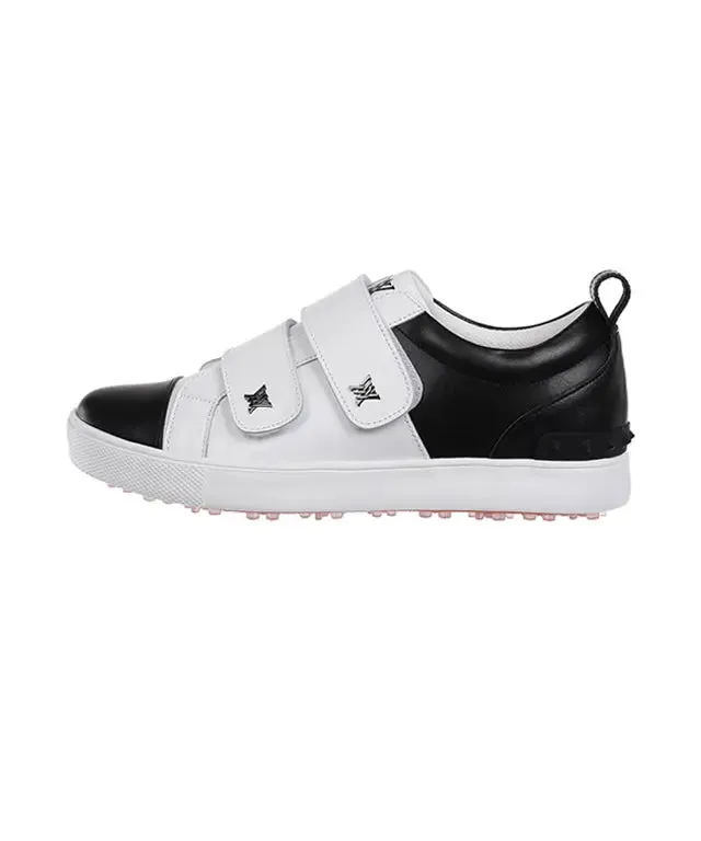 Men's Trendy Black Velcro Color Block Sneakers