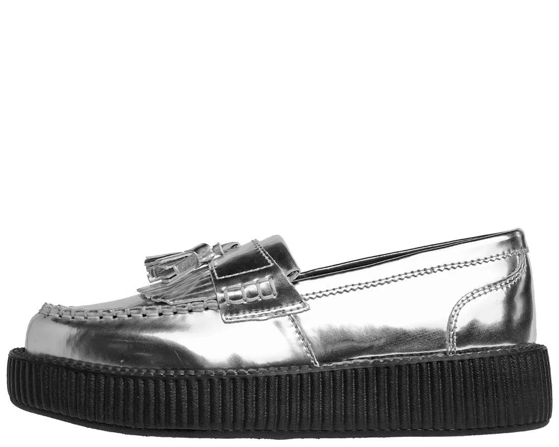 Metallic Silver Loafer