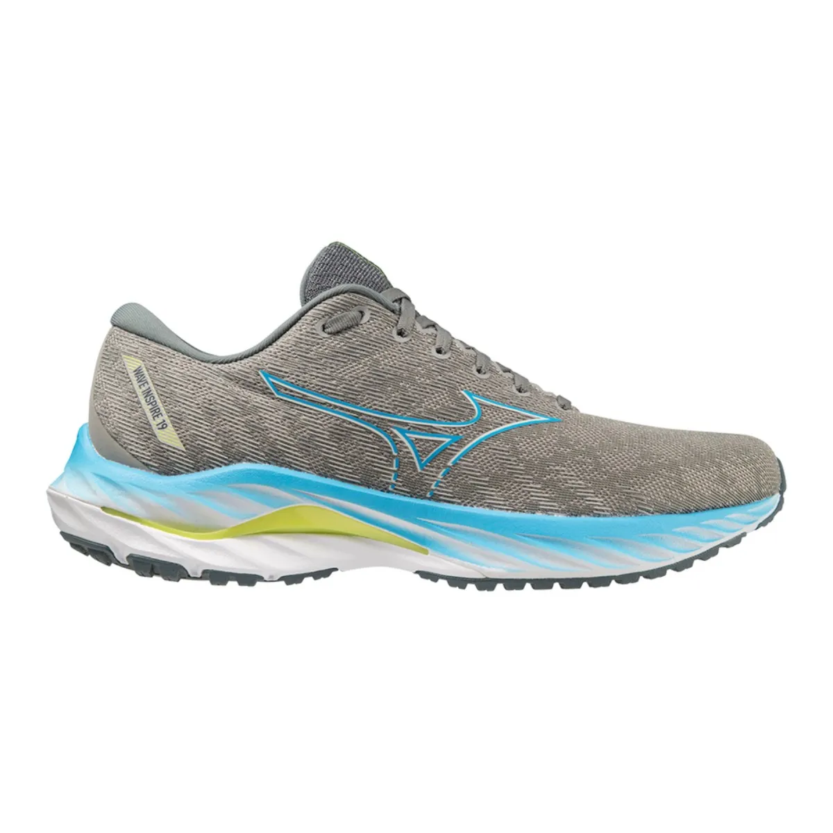 Mizuno Wave Inspire 19 Gray Blue Shoes