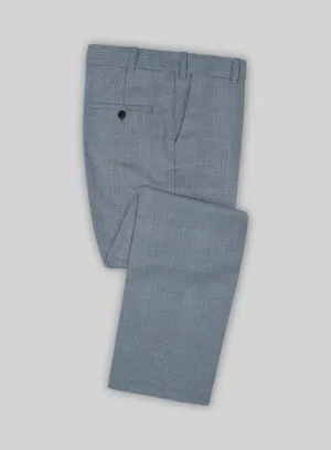 Napolean Powder Blue Sharkskin Wool Pants