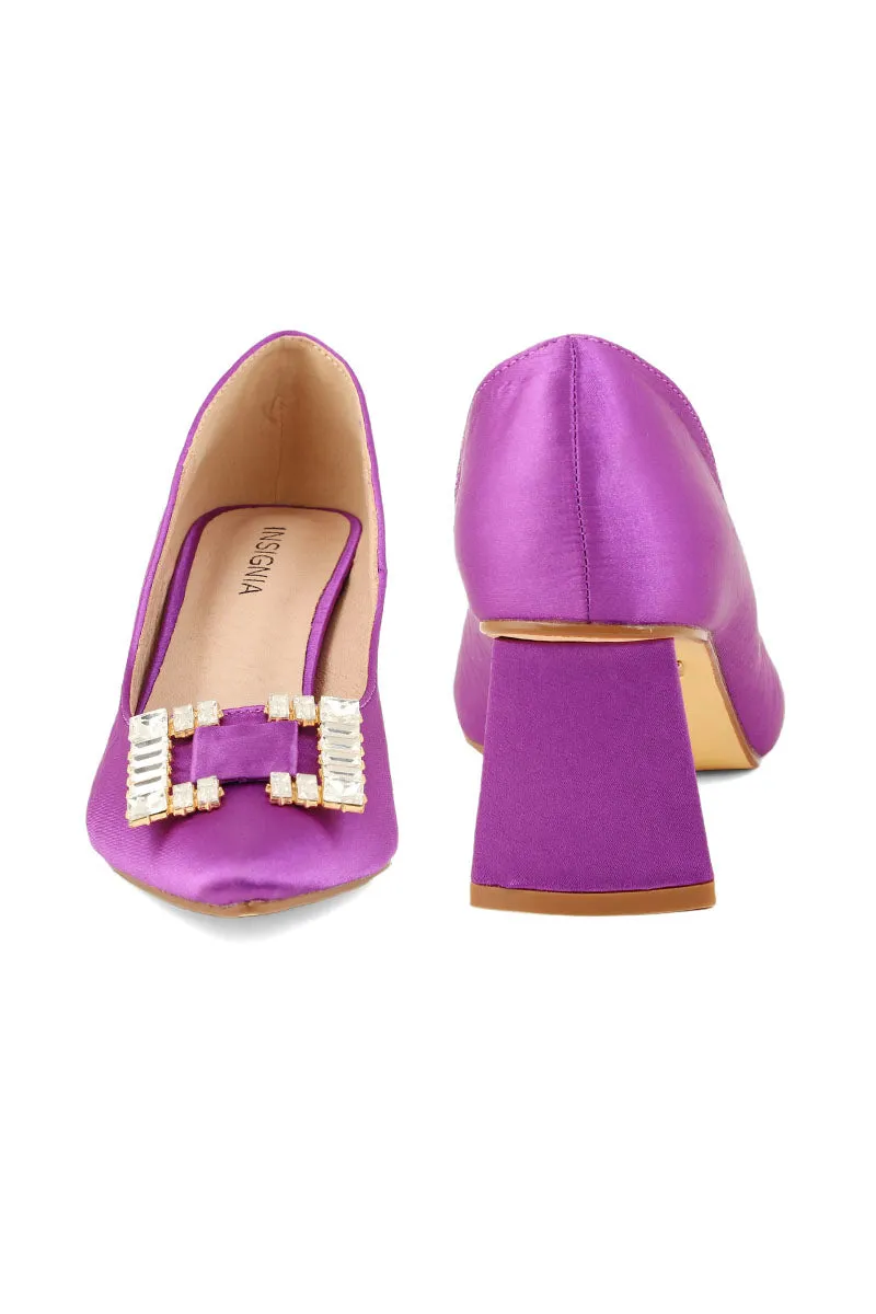 Party Wear Court Shoes I44449-Purple