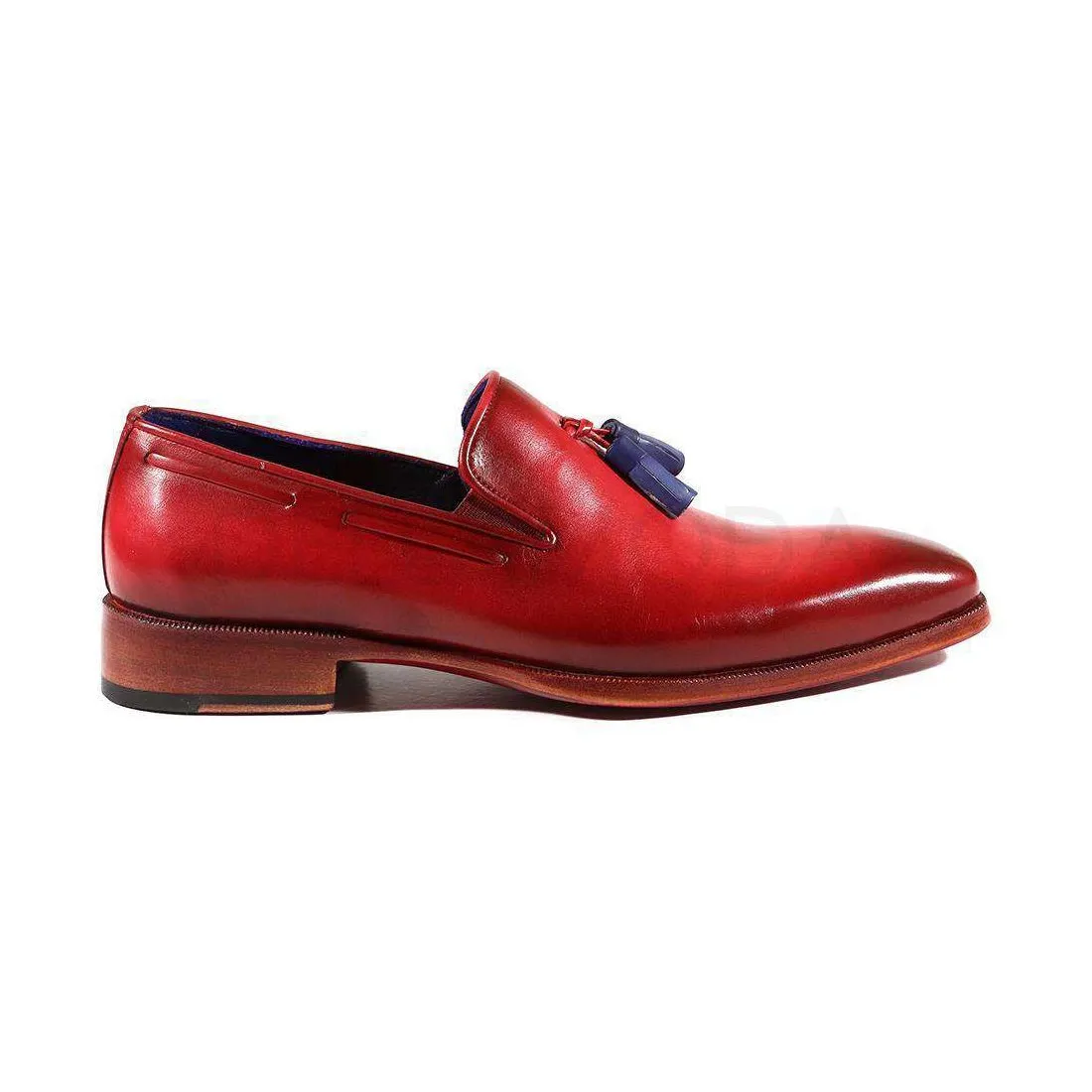 Paul Parkman Handmade Designer Shoes Men's Designer Shoes Bordeaux Tassel Loafers (PM2010)