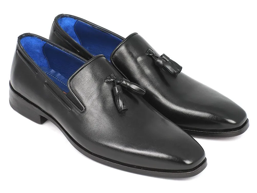 Paul Parkman Men's Black Tassel Loafers