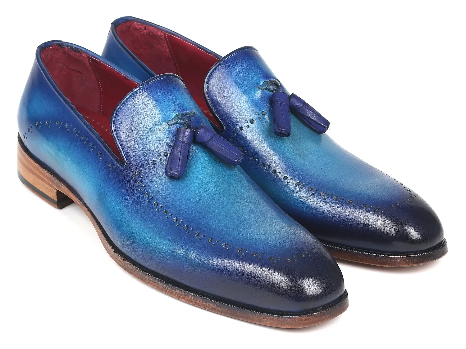 Paul Parkman Men's Tassel Loafer Blue (ID#66T82-BLU)