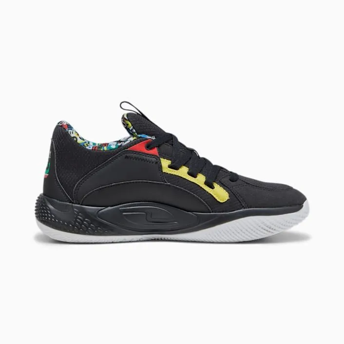 Puma Men's Court Rider Chaos Trash Talk Shoes - Black / Yellow / Green / Blue / White