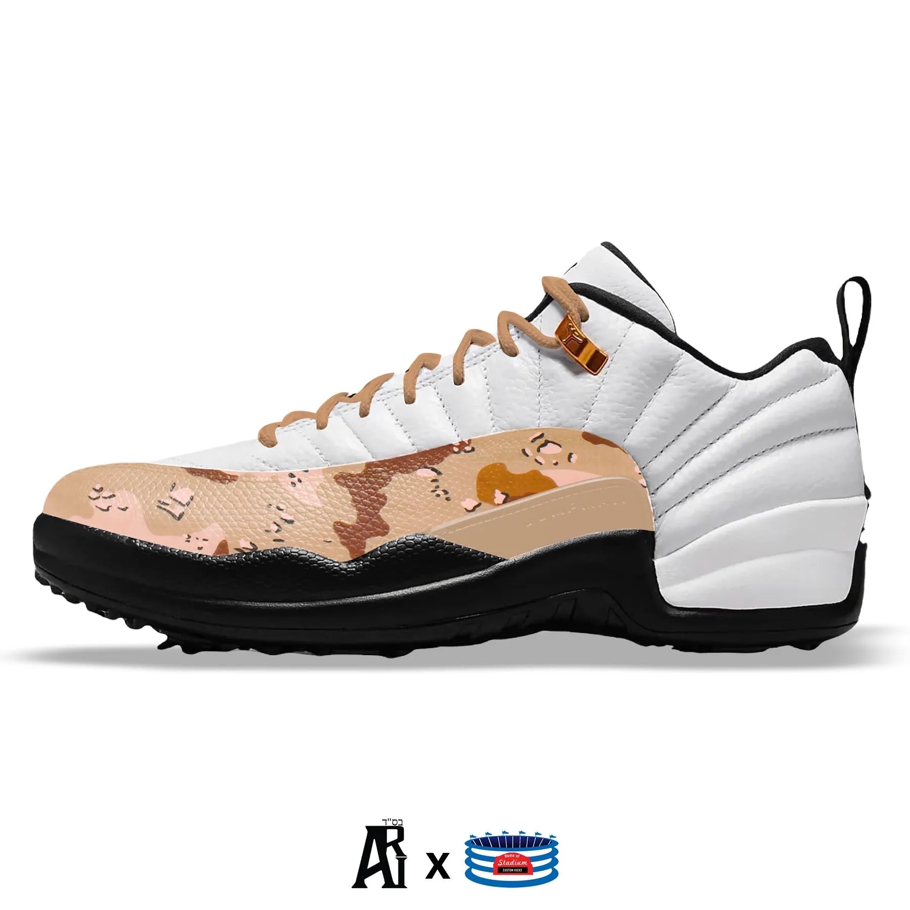 "Sandstorm" Jordan 12 Retro Golf Shoes