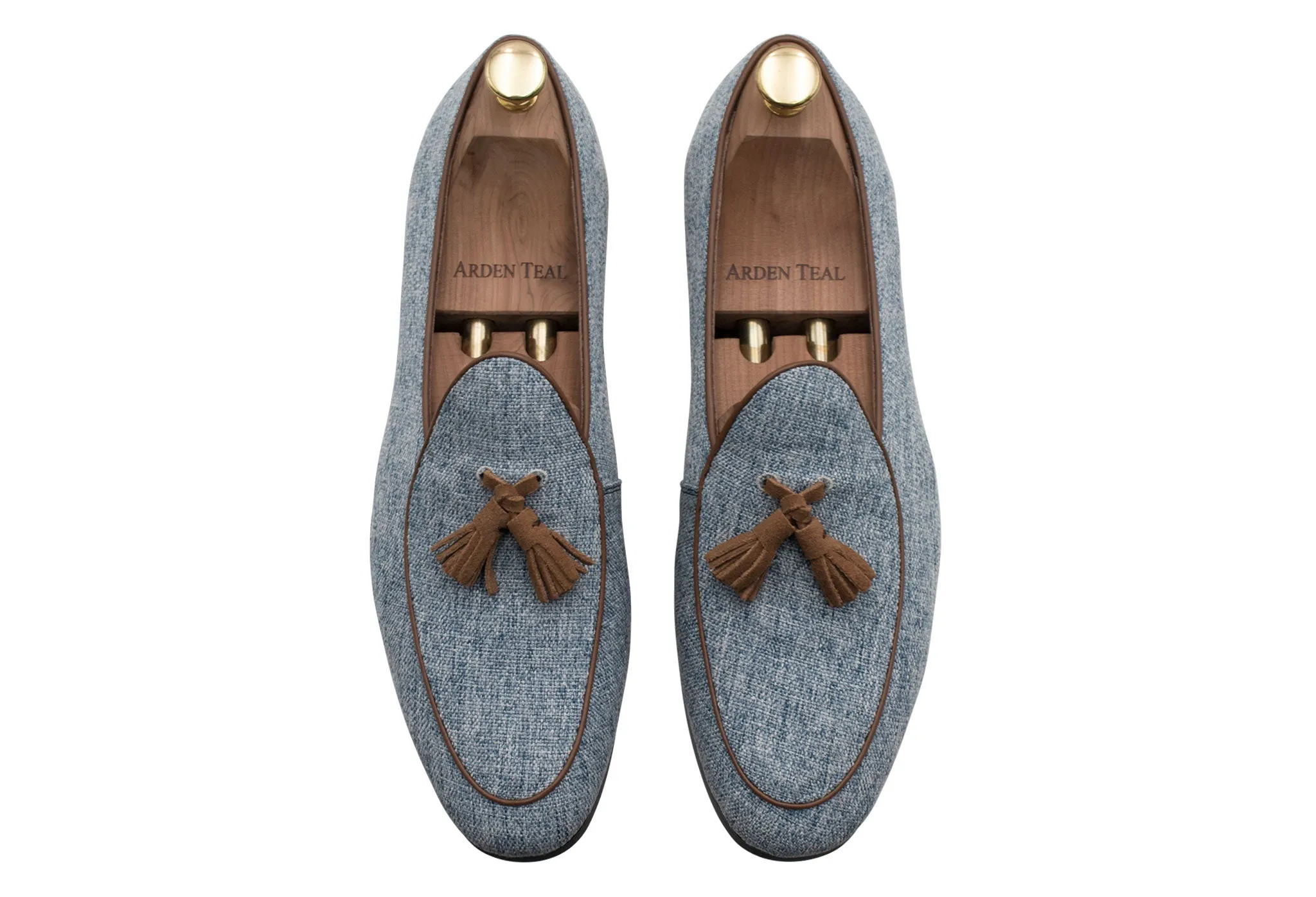 Rafael Blue Tassel Belgian Loafer