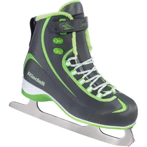 Riedell 615 Soar Girls Soft Series Recreational Figure Skates (Grey/Lime)